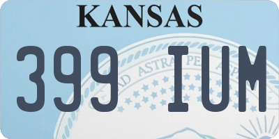 KS license plate 399IUM