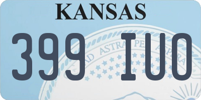 KS license plate 399IUO