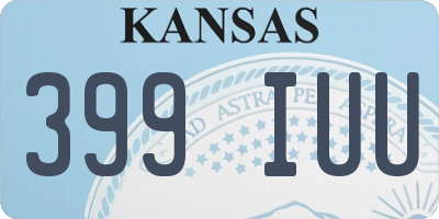 KS license plate 399IUU