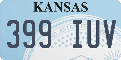 KS license plate 399IUV