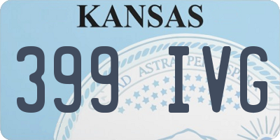 KS license plate 399IVG