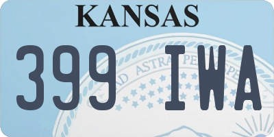 KS license plate 399IWA