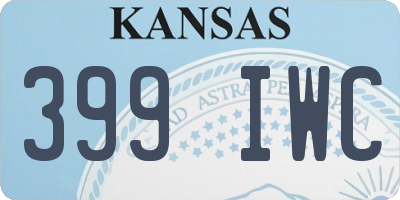 KS license plate 399IWC