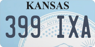 KS license plate 399IXA