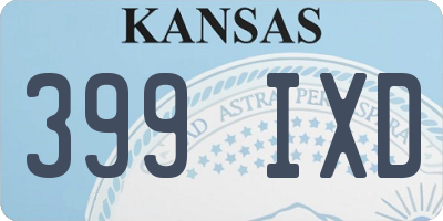 KS license plate 399IXD