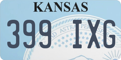 KS license plate 399IXG