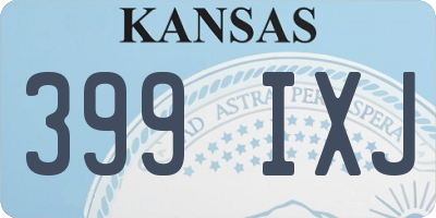 KS license plate 399IXJ