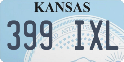 KS license plate 399IXL