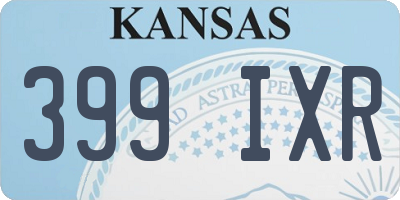 KS license plate 399IXR