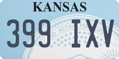 KS license plate 399IXV