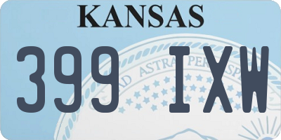 KS license plate 399IXW