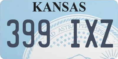 KS license plate 399IXZ