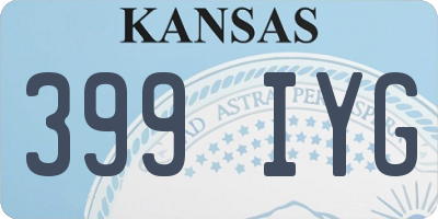 KS license plate 399IYG