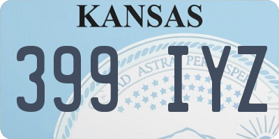 KS license plate 399IYZ