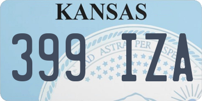 KS license plate 399IZA