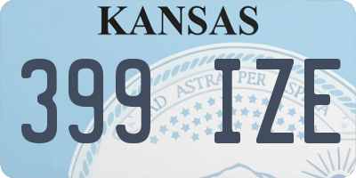 KS license plate 399IZE