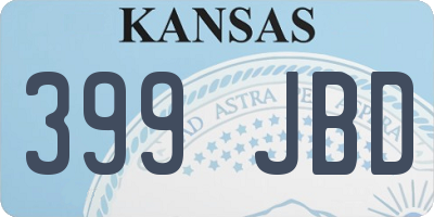 KS license plate 399JBD