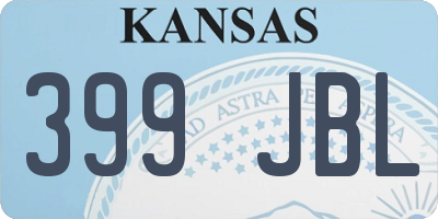 KS license plate 399JBL