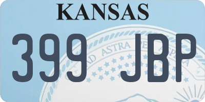 KS license plate 399JBP