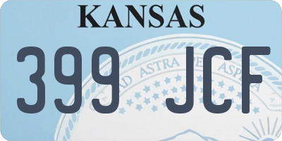 KS license plate 399JCF