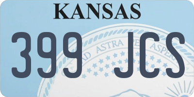 KS license plate 399JCS
