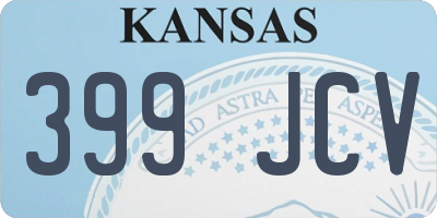 KS license plate 399JCV