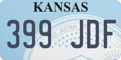 KS license plate 399JDF