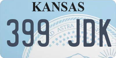 KS license plate 399JDK