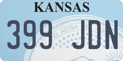 KS license plate 399JDN