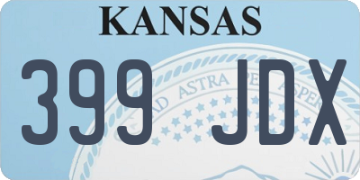 KS license plate 399JDX