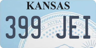KS license plate 399JEI