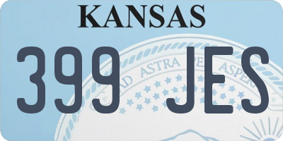 KS license plate 399JES