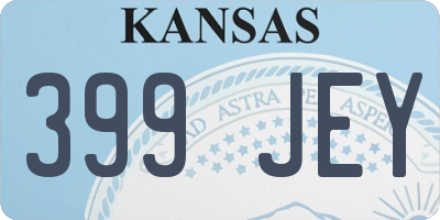 KS license plate 399JEY