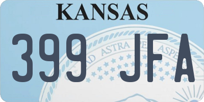 KS license plate 399JFA