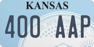 KS license plate 400AAP