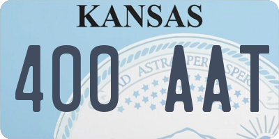 KS license plate 400AAT