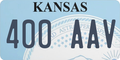 KS license plate 400AAV