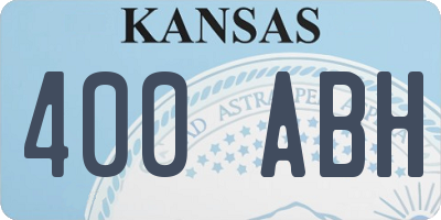 KS license plate 400ABH