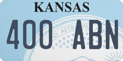 KS license plate 400ABN