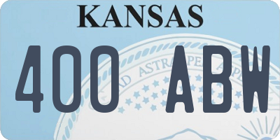 KS license plate 400ABW