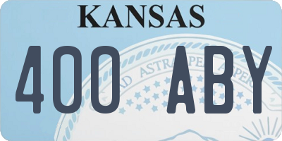KS license plate 400ABY