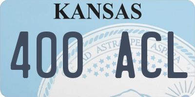 KS license plate 400ACL