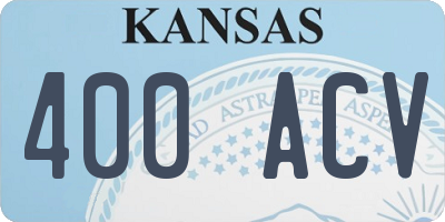 KS license plate 400ACV