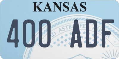 KS license plate 400ADF