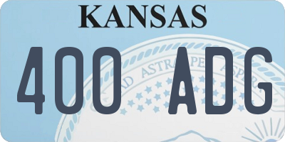 KS license plate 400ADG