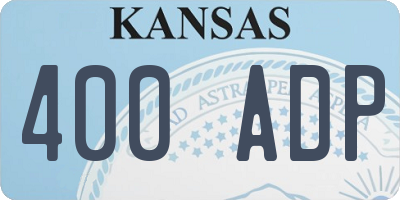KS license plate 400ADP