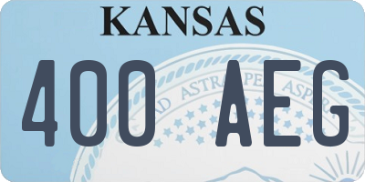 KS license plate 400AEG