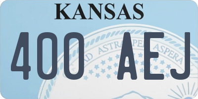 KS license plate 400AEJ