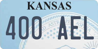KS license plate 400AEL