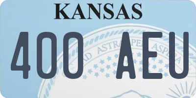KS license plate 400AEU